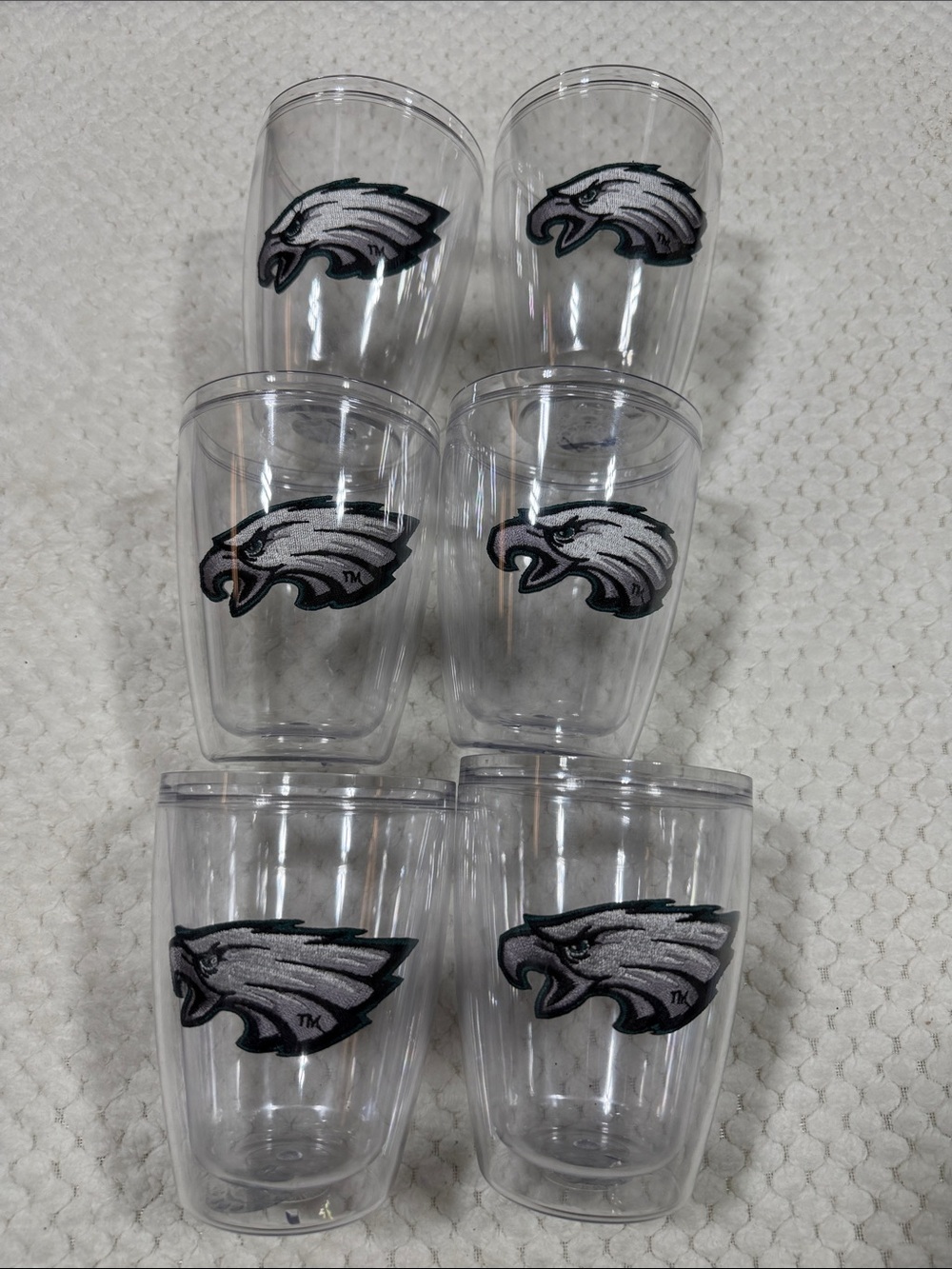 Tervis Tumbler Clear Philadelphia Eagle Logo Double-Wall Tumblers - Set of 6